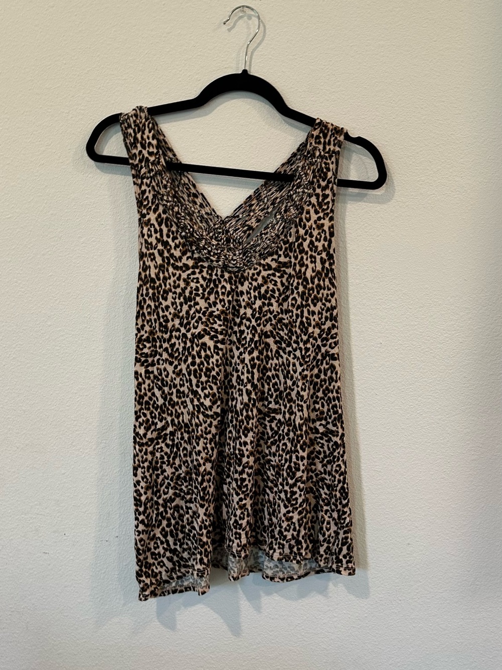 3 shirts Old Navy Leopard Print Sleeveless Muscle Tee in Brown and Black
